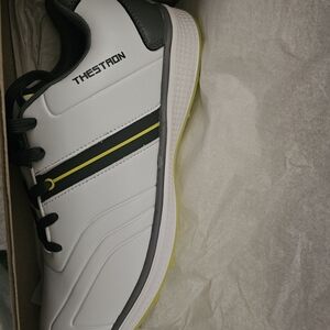 Men's White and Black Golf Shoes